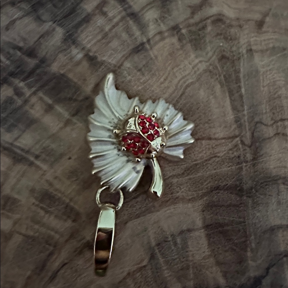 Spartina 449 Gold 'Ladybug Ruby' Charm for Keychains Bracelets Necklaces Handbag